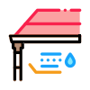 rain gutter installation icon