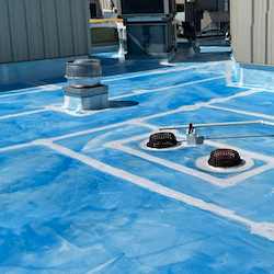 church slope tile roof and flat roof